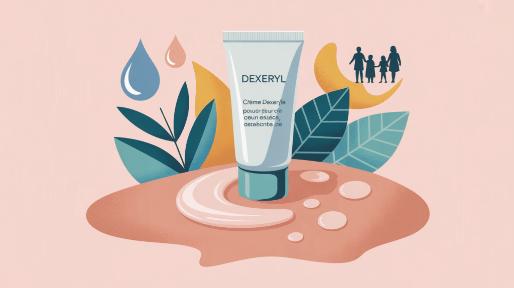 illustration dexeryl crème pour peau sèche et eczéma