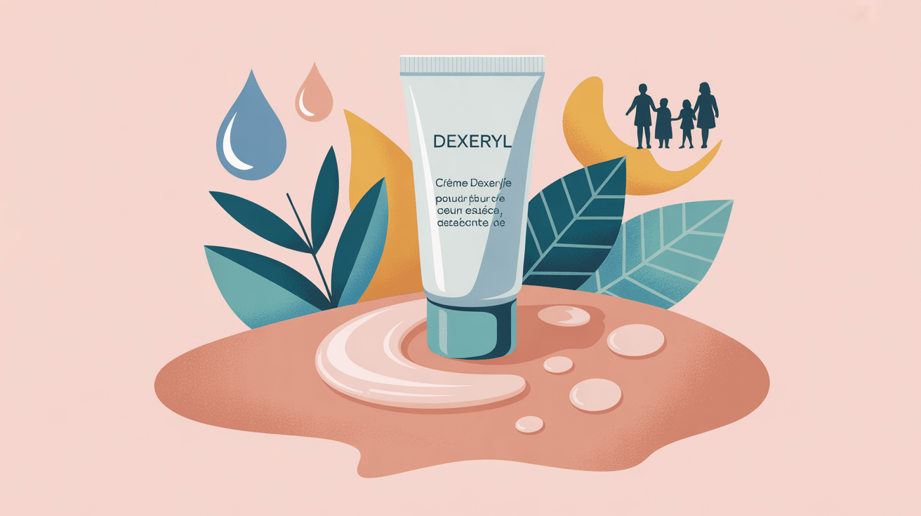 illustration dexeryl crème pour peau sèche et eczéma