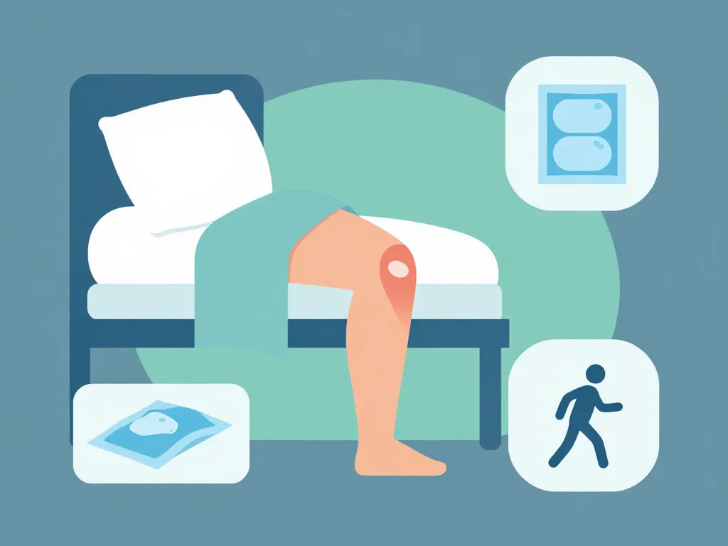 douleur genou au repos la nuit solution soulagement coussin glace