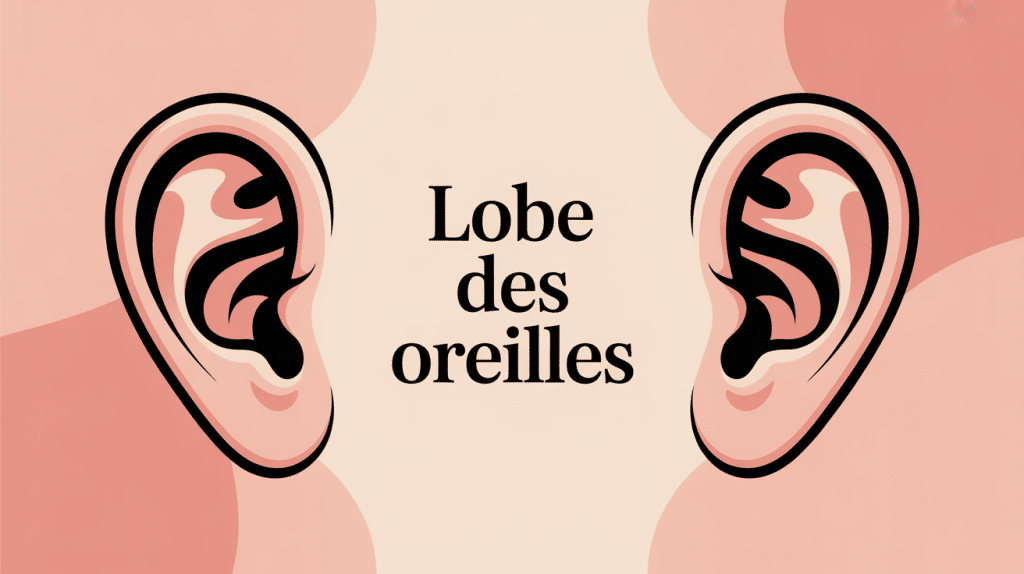 illustration vectorielle lobe des oreilles sur fond pastel