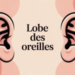 illustration vectorielle lobe des oreilles sur fond pastel