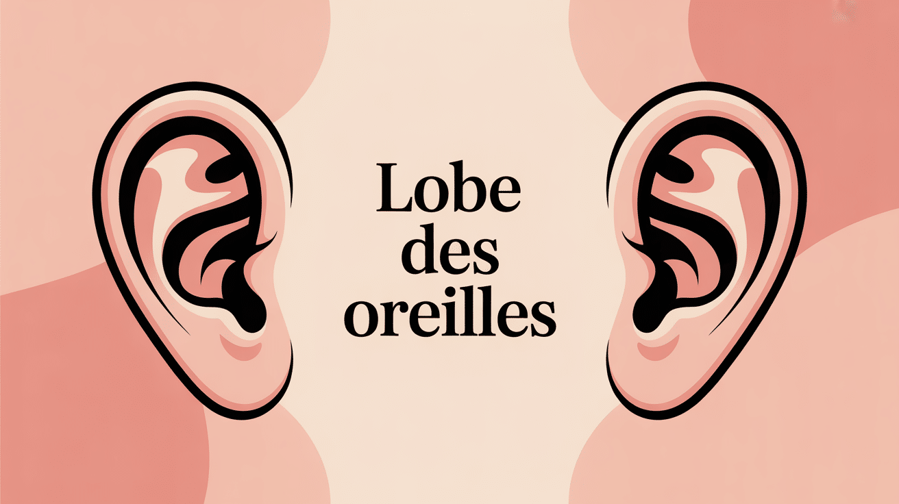 illustration vectorielle lobe des oreilles sur fond pastel