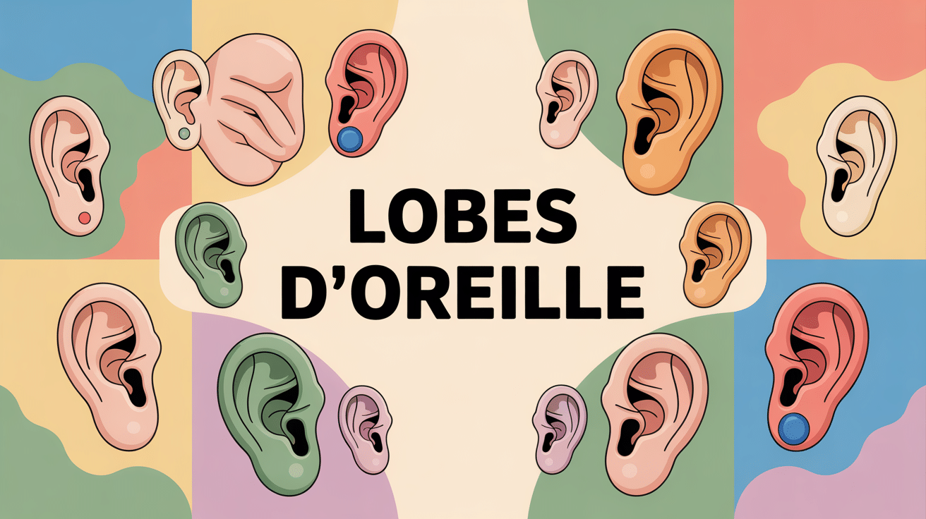 Illustration styles et formes lobes oreille