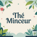 illustration globale thé minceur tasse feuilles ingrédients naturels