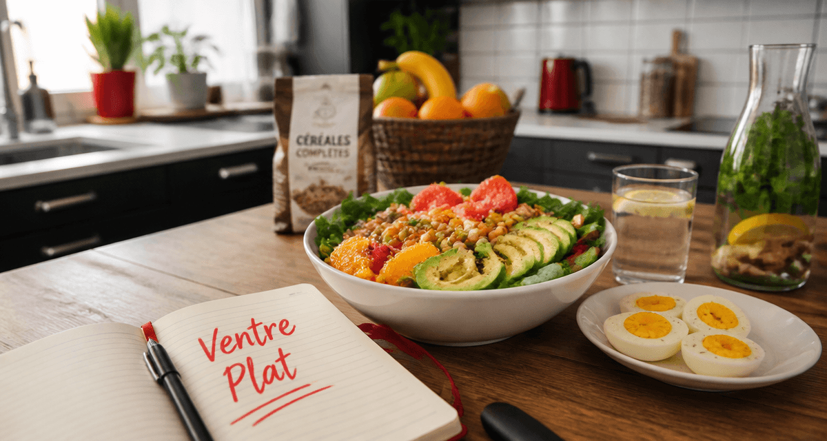 maigrir du ventre alimentation salade œufs fruits