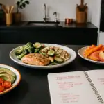 Assiettes menu 1800 calories par jour cuisine