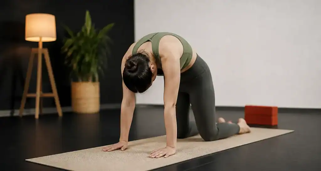 Posture du chat en yoga (Marjaryasana) pour soulager le dos