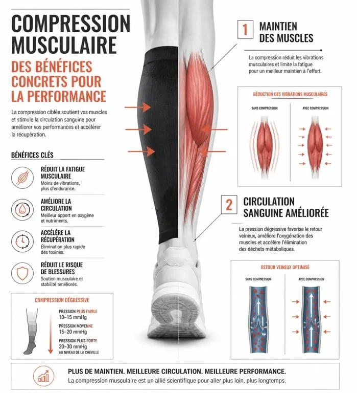 Bénéfices de la compression pour le vetement musculation pour homme.