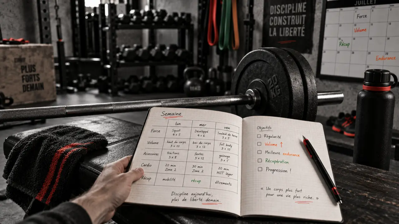 Programme musculation pour une semaine : 3 à 5 séances, récupération